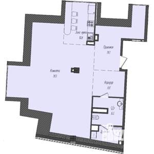Студия квартира, строящийся дом, 89м2, 3/4 этаж