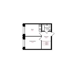 1-к квартира, вторичка, 40м2, 14/25 этаж