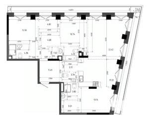 3-к квартира, вторичка, 130м2, 11/19 этаж