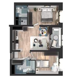 2-к квартира, вторичка, 56м2, 13/23 этаж