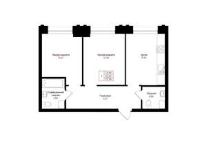 2-к квартира, вторичка, 52м2, 3/25 этаж