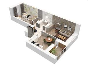 2-к квартира, вторичка, 56м2, 6/23 этаж