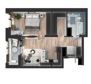 1-к квартира, вторичка, 48м2, 12/23 этаж