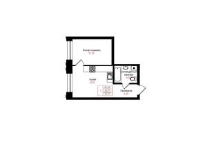 1-к квартира, вторичка, 31м2, 16/25 этаж