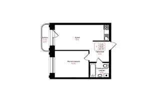 1-к квартира, вторичка, 40м2, 6/25 этаж