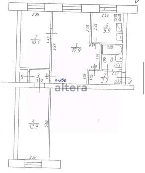 3-к квартира, вторичка, 55м2, 1/5 этаж