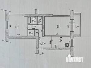 2-к квартира, вторичка, 52м2, 3/5 этаж