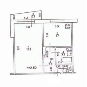 1-к квартира, вторичка, 33м2, 3/10 этаж