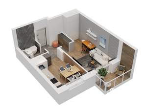 1-к квартира, строящийся дом, 37м2, 2/23 этаж