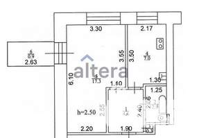 1-к квартира, вторичка, 32м2, 1/9 этаж