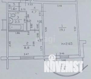 1-к квартира, вторичка, 37м2, 8/10 этаж