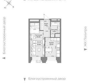 1-к квартира, вторичка, 36м2, 22/24 этаж