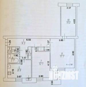 3-к квартира, вторичка, 67м2, 1/3 этаж