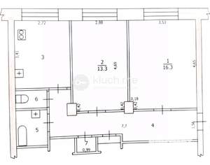 2-к квартира, вторичка, 56м2, 5/5 этаж