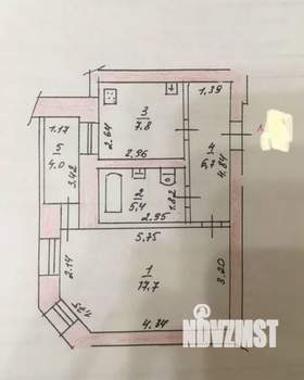 1-к квартира, вторичка, 38м2, 3/5 этаж