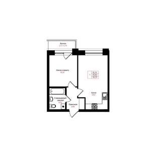 1-к квартира, вторичка, 36м2, 11/25 этаж