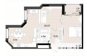 2-к квартира, вторичка, 58м2, 16/23 этаж