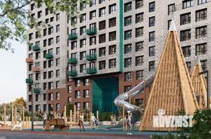 1-к квартира, строящийся дом, 44м2, 2/23 этаж