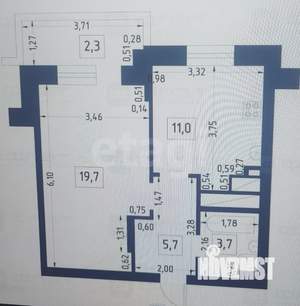 1-к квартира, вторичка, 40м2, 7/18 этаж