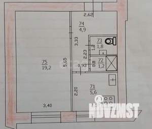 1-к квартира, вторичка, 33м2, 4/9 этаж