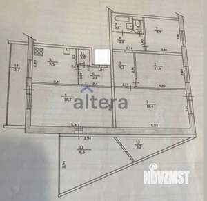 4-к квартира, вторичка, 85м2, 9/9 этаж