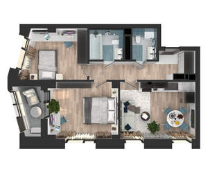 2-к квартира, вторичка, 55м2, 13/23 этаж