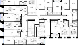 1-к квартира, вторичка, 34м2, 3/20 этаж