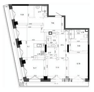 4-к квартира, вторичка, 110м2, 12/19 этаж