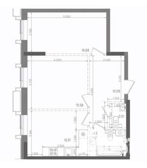 2-к квартира, вторичка, 61м2, 5/22 этаж