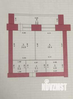 1-к квартира, вторичка, 51м2, 3/14 этаж
