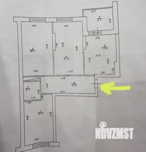 3-к квартира, вторичка, 88м2, 3/20 этаж