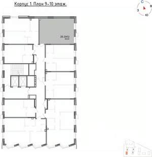 2-к квартира, вторичка, 49м2, 10/14 этаж