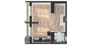 1-к квартира, вторичка, 42м2, 23/25 этаж