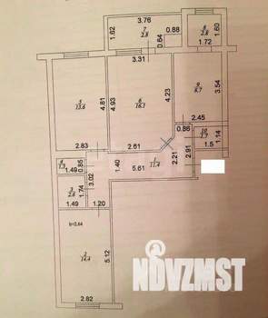 3-к квартира, вторичка, 72м2, 8/10 этаж