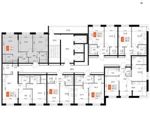2-к квартира, вторичка, 61м2, 18/19 этаж