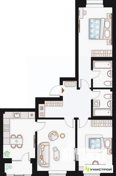 3-к квартира, вторичка, 81м2, 2/20 этаж