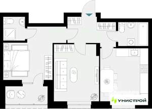 2-к квартира, вторичка, 55м2, 6/18 этаж