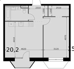 2-к квартира, вторичка, 48м2, 8/14 этаж