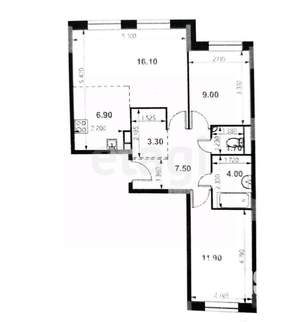 2-к квартира, вторичка, 60м2, 7/8 этаж