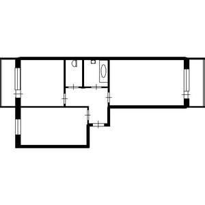 2-к квартира, вторичка, 54м2, 6/6 этаж