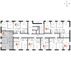 2-к квартира, вторичка, 61м2, 6/14 этаж