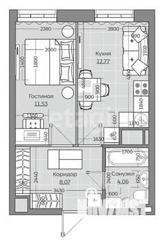 1-к квартира, вторичка, 37м2, 15/23 этаж