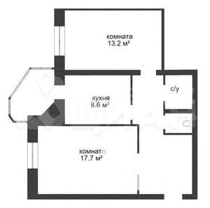 2-к квартира, вторичка, 54м2, 3/10 этаж