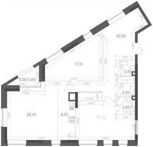 2-к квартира, вторичка, 99м2, 6/18 этаж