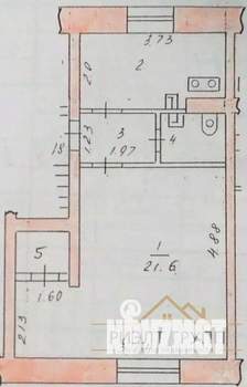 1-к квартира, вторичка, 35м2, 2/2 этаж
