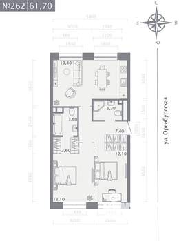 2-к квартира, вторичка, 62м2, 2/25 этаж