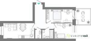 2-к квартира, вторичка, 62м2, 1/10 этаж