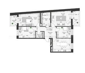 4-к квартира, строящийся дом, 126м2, 2/4 этаж