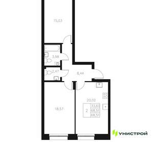 2-к квартира, вторичка, 69м2, 3/7 этаж