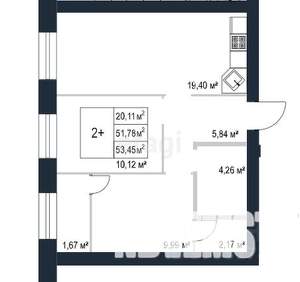 3-к квартира, вторичка, 55м2, 8/9 этаж